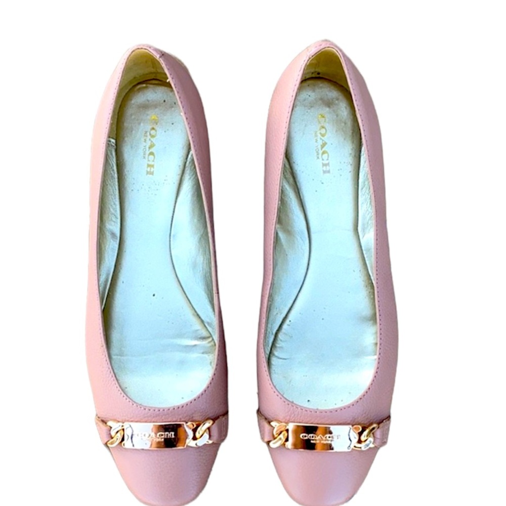 EUC Coach Bianca warm blush pink leather loafer-size 6.5